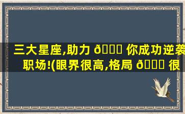 三大星座,助力 💐 你成功逆袭职场!(眼界很高,格局 🐝 很大的三个星座)